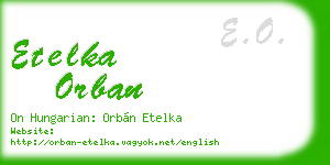 etelka orban business card