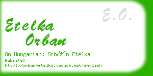 etelka orban business card